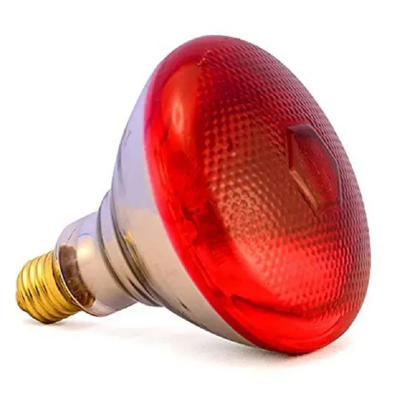 Лампа ІЧ для обігрівання тварин 250 W 240 V LuxLight BR38 тверде скло червона