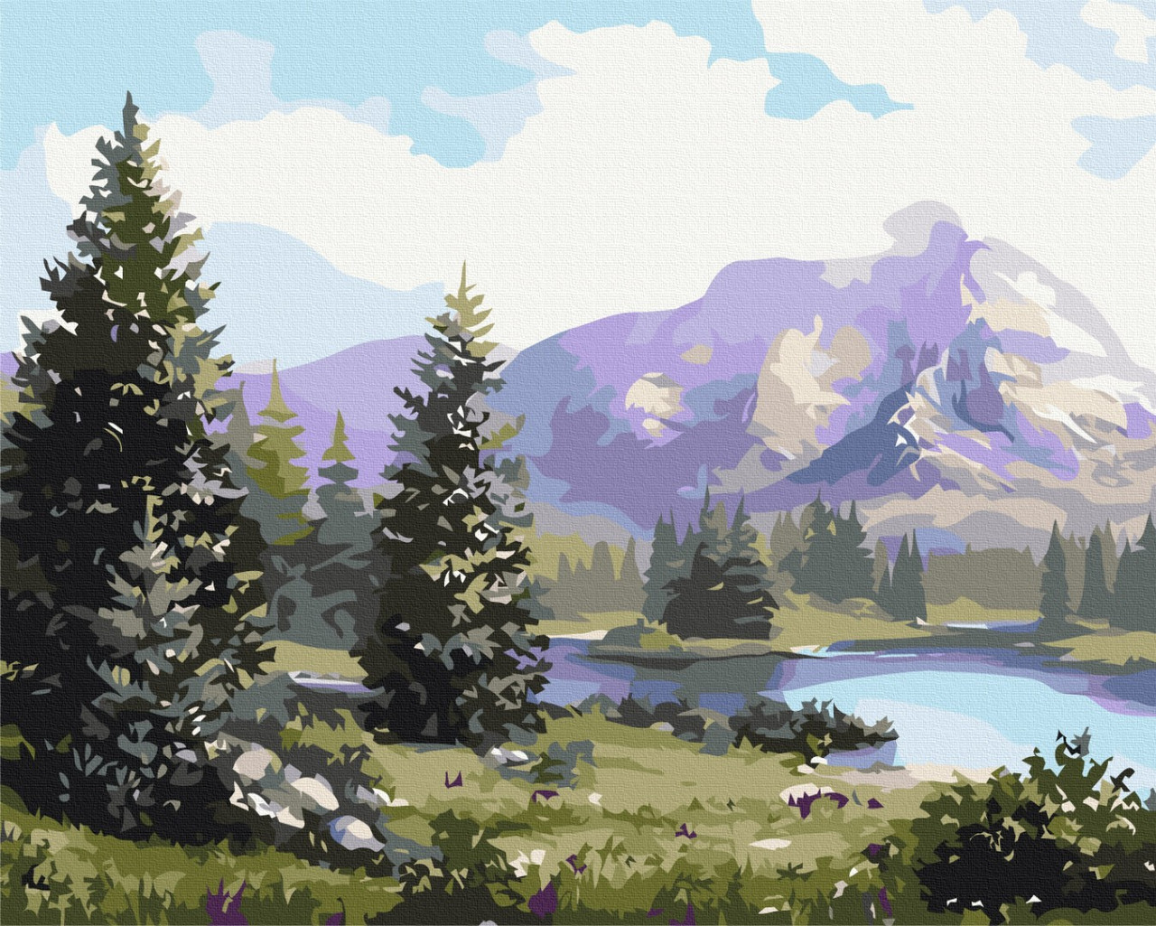 Картина за номерами 40×50. Чудові гори. Brushme 4473