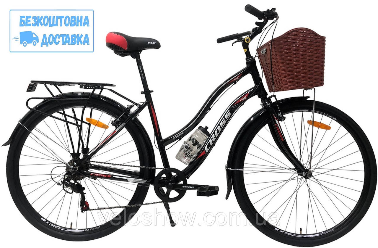 Алюмінієвий дорожній 28 Elegant Cross (7 швидкостей) міський жіночий велосипед дамський
