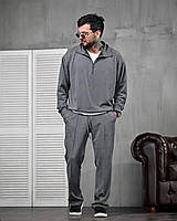Чоловічий спортивний костюм сірий, Зручний чоловічий спортивний костюм, Спортивний костюм чоловічий сірого кольору