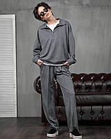Спортивный женский костюм серый, Удобный женский спортивный костюм, Спортивный костюм серого цвета женский