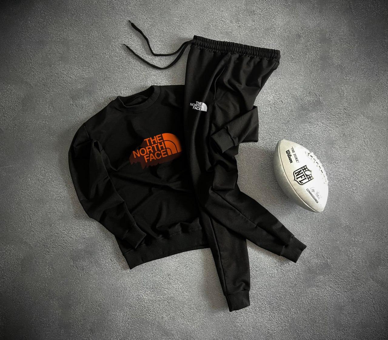 Спортивний костюм чоловічий The North Face толстовка і штани осінній весняний комплект tnf чорний
