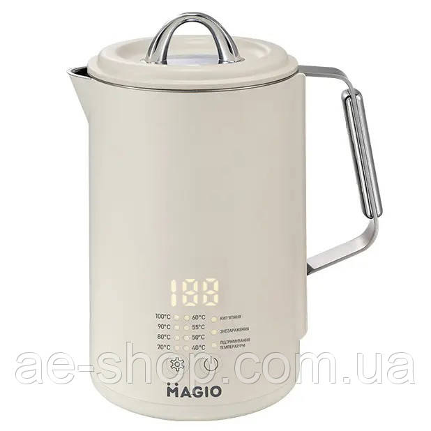 Електрочайник Magio MG-516, 1.5 л, 1500 Вт, з подвійними стінками