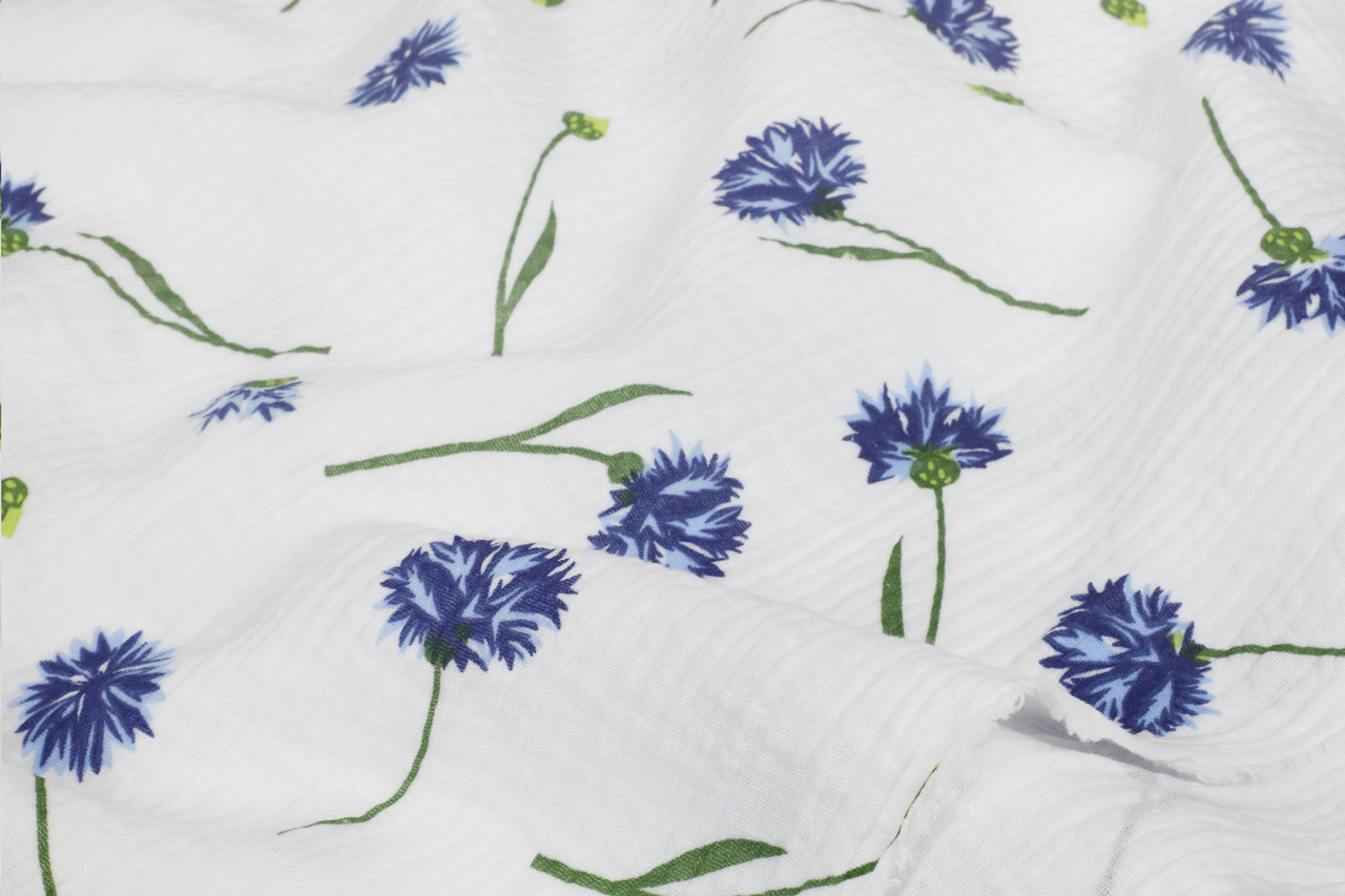 Муслін жатка Волошки 135 см