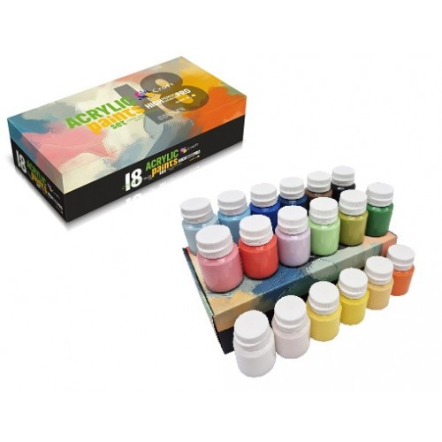 Фарба акрилова 18 кольорів по 20 мл 5083-AC