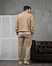 Чоловічий спортивний костюм бежевий Background ДЛ6443, фото 4