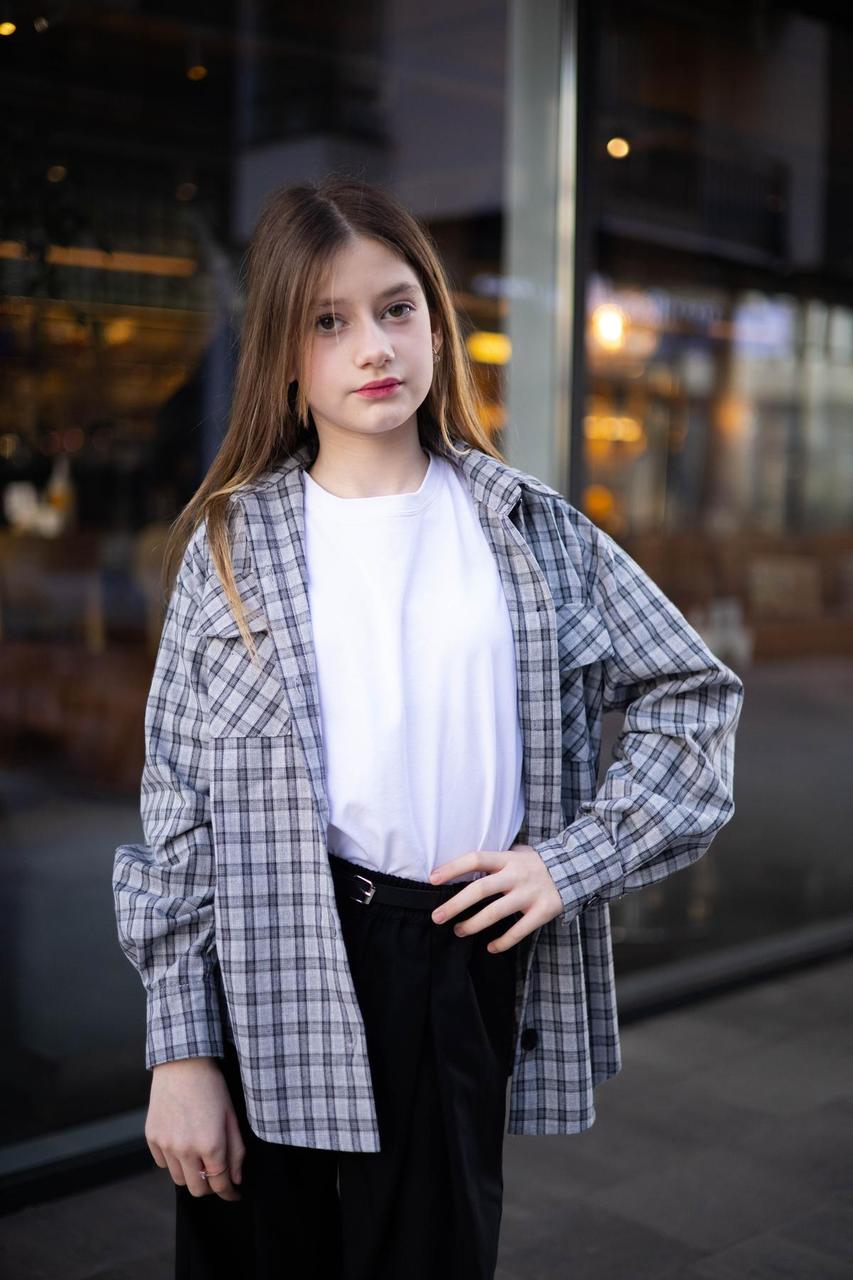 Котонова сорочка СІРА, фото 1