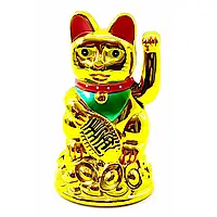 Кошка Манекi-нэко машущая лапой (батарейки в комплект не входять)(11,5х7х7 см)