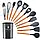 Силіконовий кухонний набір з підставкою на 12 предметів Kitchen Set. Силіконові аксесуари для кухні., фото 3