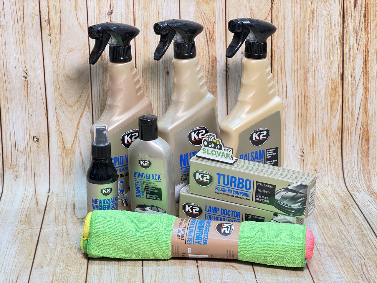 Набір автомобіліста для догляду за авто K2 Vena Професійний з органайзером 9 шт, фото 1