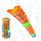 Генератор мильних бульбашок, акумуляторний пістолет для мильних бульбашок для дітей з підсвічуванням помаранчевий, фото 4