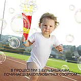 Генератор мильних бульбашок, акумуляторний пістолет для мильних бульбашок для дітей з підсвічуванням помаранчевий, фото 5