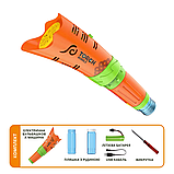 Генератор мильних бульбашок, акумуляторний пістолет для мильних бульбашок для дітей з підсвічуванням помаранчевий, фото 6