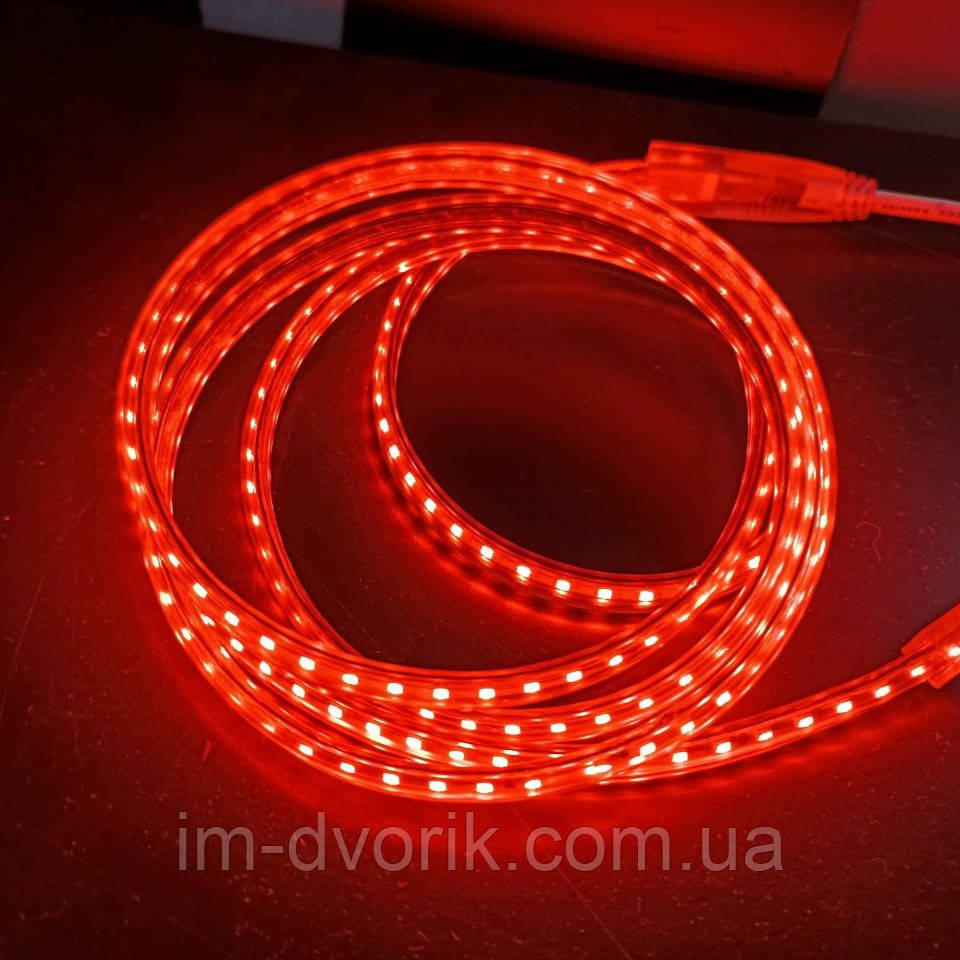 Стрічка Led 220V червона (2 м) – комплект з адаптером