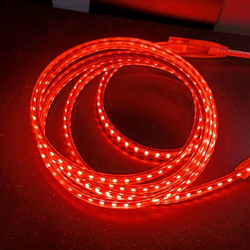 Стрічка Led 220V червона (2 м) – комплект з адаптером