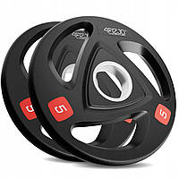 Диск олімпійський 4FIZJO 2 x 5 кг 51 мм металевий, прогумований Black (P-5905973401241)