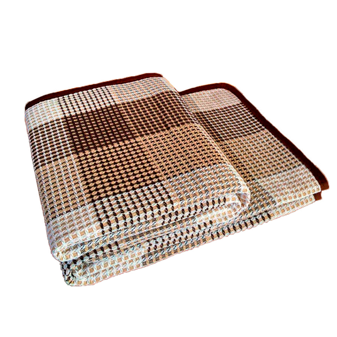 Покривало-плед бавовняне карта Love You Бежеве 140 x 200 см