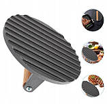 Прес для м'яса чавунний з дерев'яною ручкою 1кг 17 см GRILLI 777121 Код: 012295, фото 4