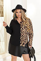 Елегантна блуза з леопардовим принтом "Sanna" | Норма і батал, фото 2