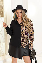 Елегантна блуза з леопардовим принтом "Sanna" | Батал