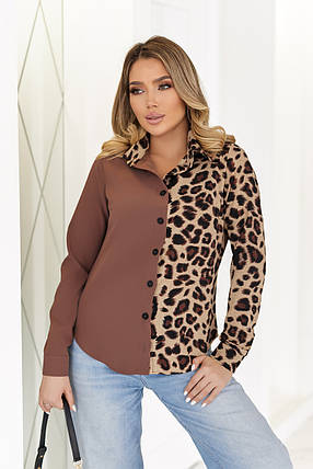Елегантна блуза з леопардовим принтом "Sanna" | Норма і батал, фото 1