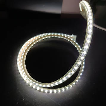 Стрічка Led 220V холодна біла 5000К (1 м) – комплект з адаптером
