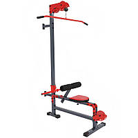 Верхня та нижня тяга настінна з сидінням та фіксацією ніг K-Sport KSSL017/2 - професійний тренажер