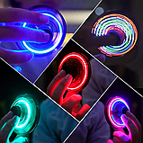 Електроспіннер літаючий FLY, з USB, LED підсвічуванням, Чорний, фото 7