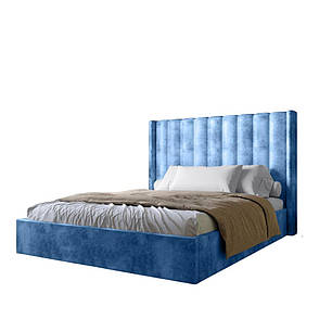 Двоспальне ліжко LION Ніно 180x200 см SILK 503 Темно-синій (LION-041395), фото 3