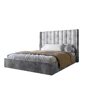 Двоспальне ліжко LION Ніно 180x200 см SILK 303 Сірий (LION-041400), фото 3