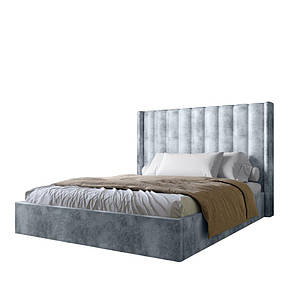 Двоспальне ліжко LION Ніно 160x200 см SILK 301 Димчастий (LION-045043), фото 3