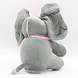 Інтерактивна іграшка Слоненя грає в хованки 35см, від батарейок / Музична іграшка / М'яка іграшка, фото 3