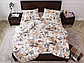 Євро комплект (Бязь) | Комплект постільної білизни "Париж" | Простирадло 240х220 см, фото 4