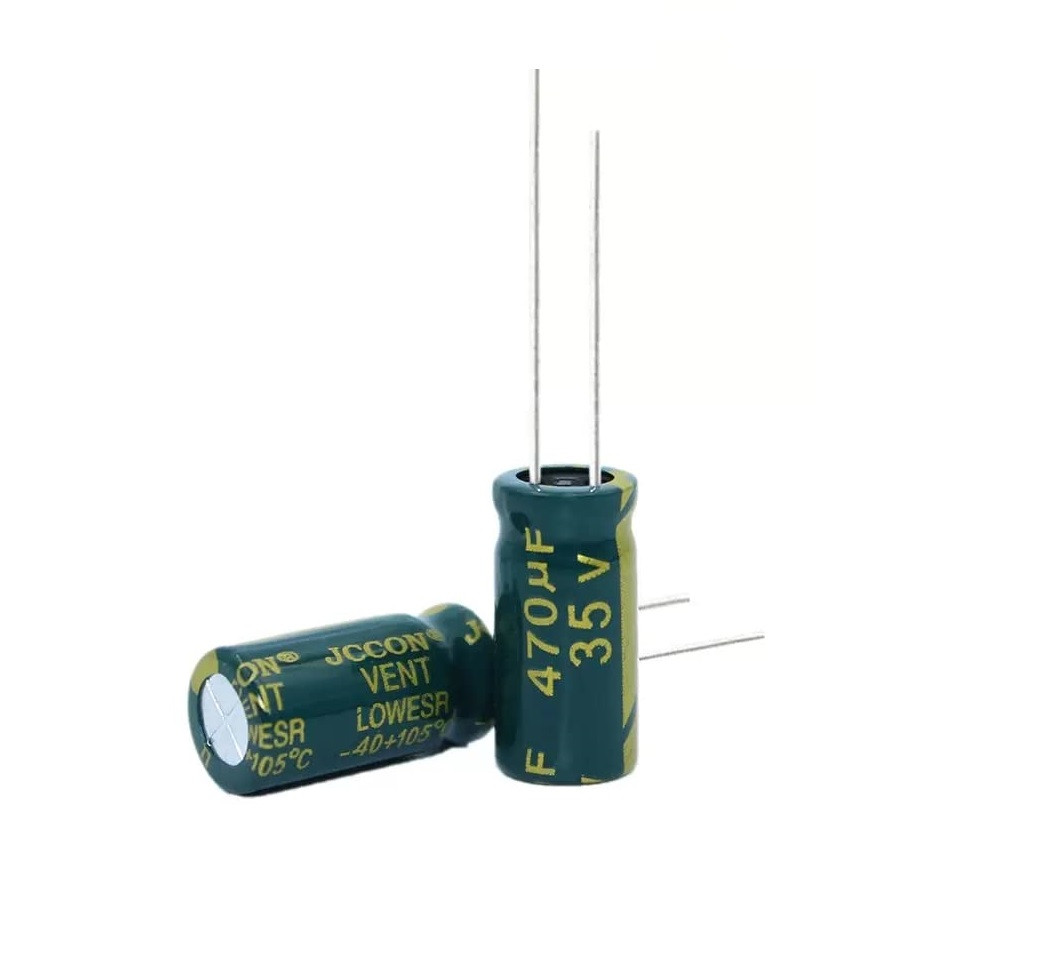 Конденсатор 470uF 35V 8*17 105C електролітичний, JCCON LowESR , для живлення дронів