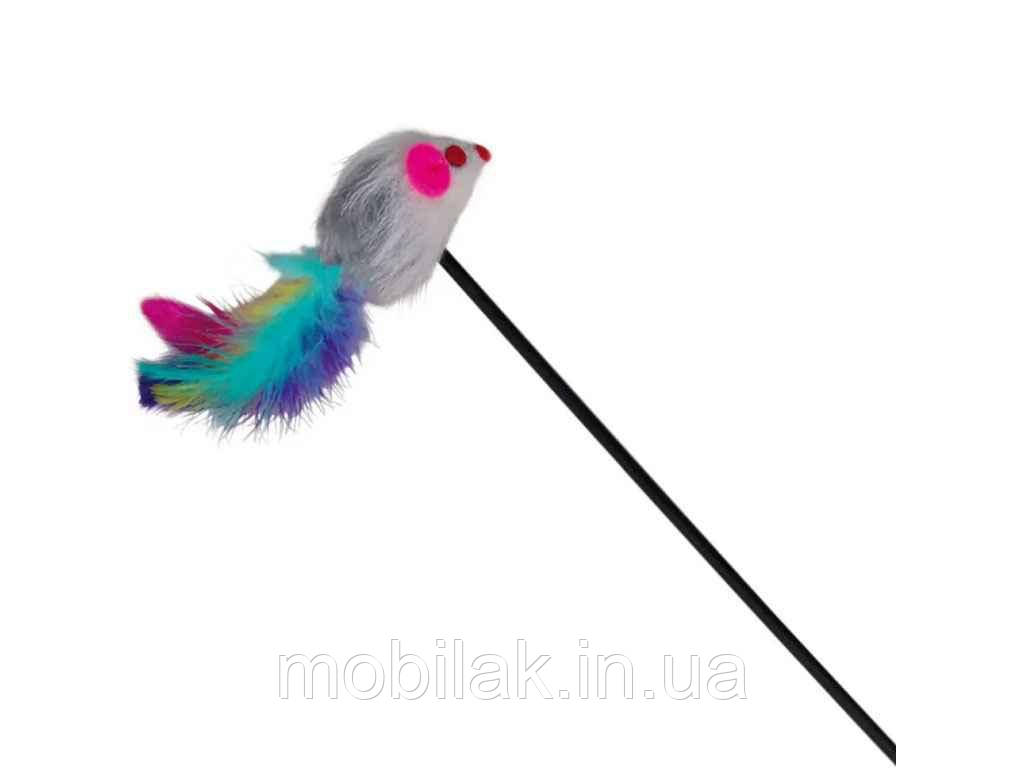 Іграшка для котів Миша на паличці (плюш) 50см арт.4516 ТМ TRIXIE