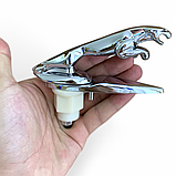 Хромована емблема Jaguar — металева значок на капот, решітку або багажник, декоративний тюнінг для авто, фото 2