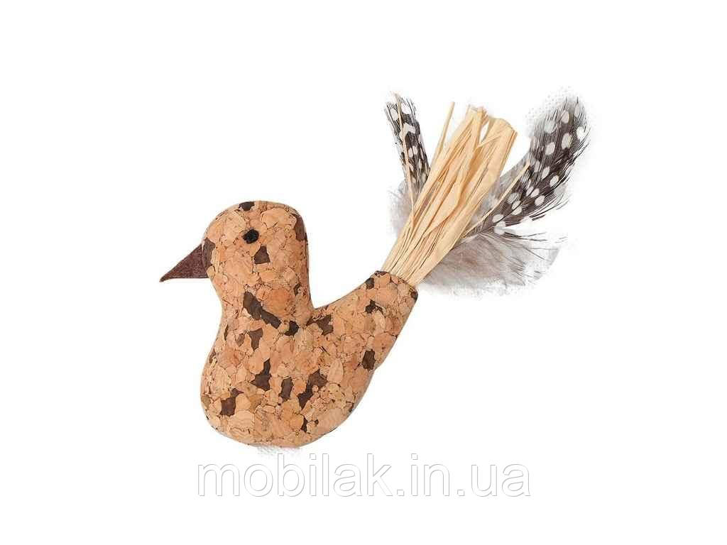 Іграшка для котів Котячою мята натуральна пробка/плюш 7*6,5см арт.550-812 ТМ Eastland