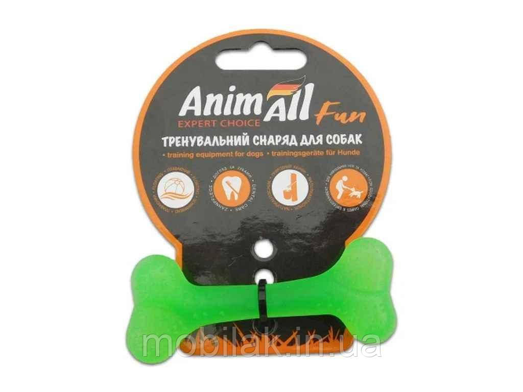 Іграшка для собак Кістка 8см зелена Fun 88105 ТМ ANIMALL