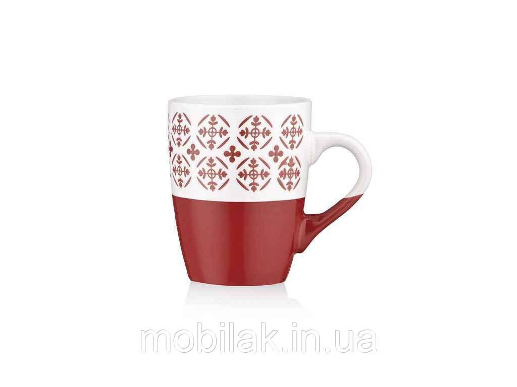 Чашка 320мл Ornament червоно-біла ТМ ARDESTO