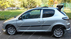 Вітровики вікон Пежо 206 (дефлектори бічних вікон Peugeot 206)