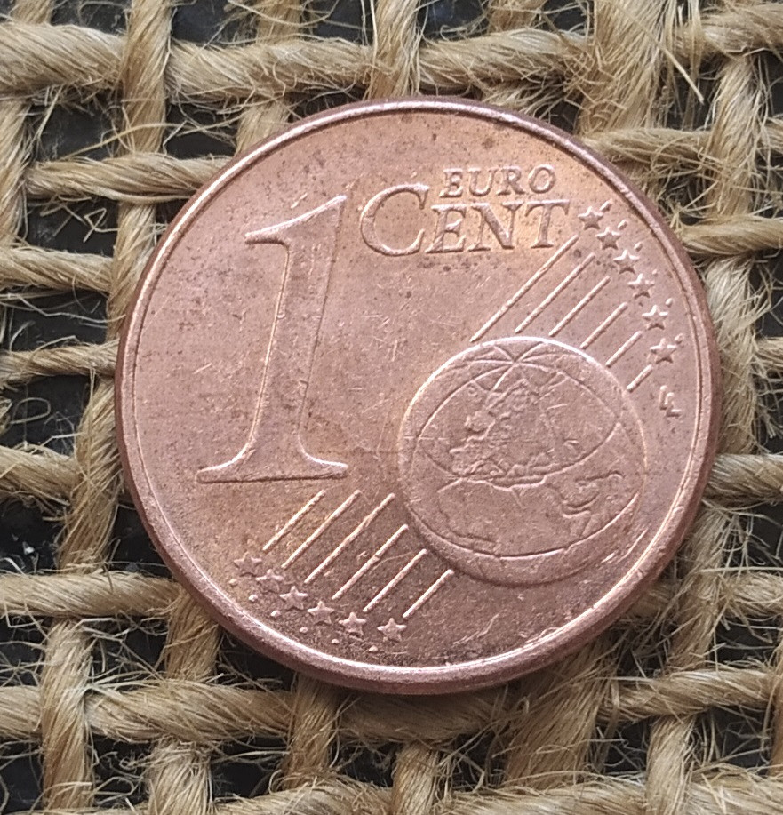 1 євроцент 2004 року. (F) Нiмеччина