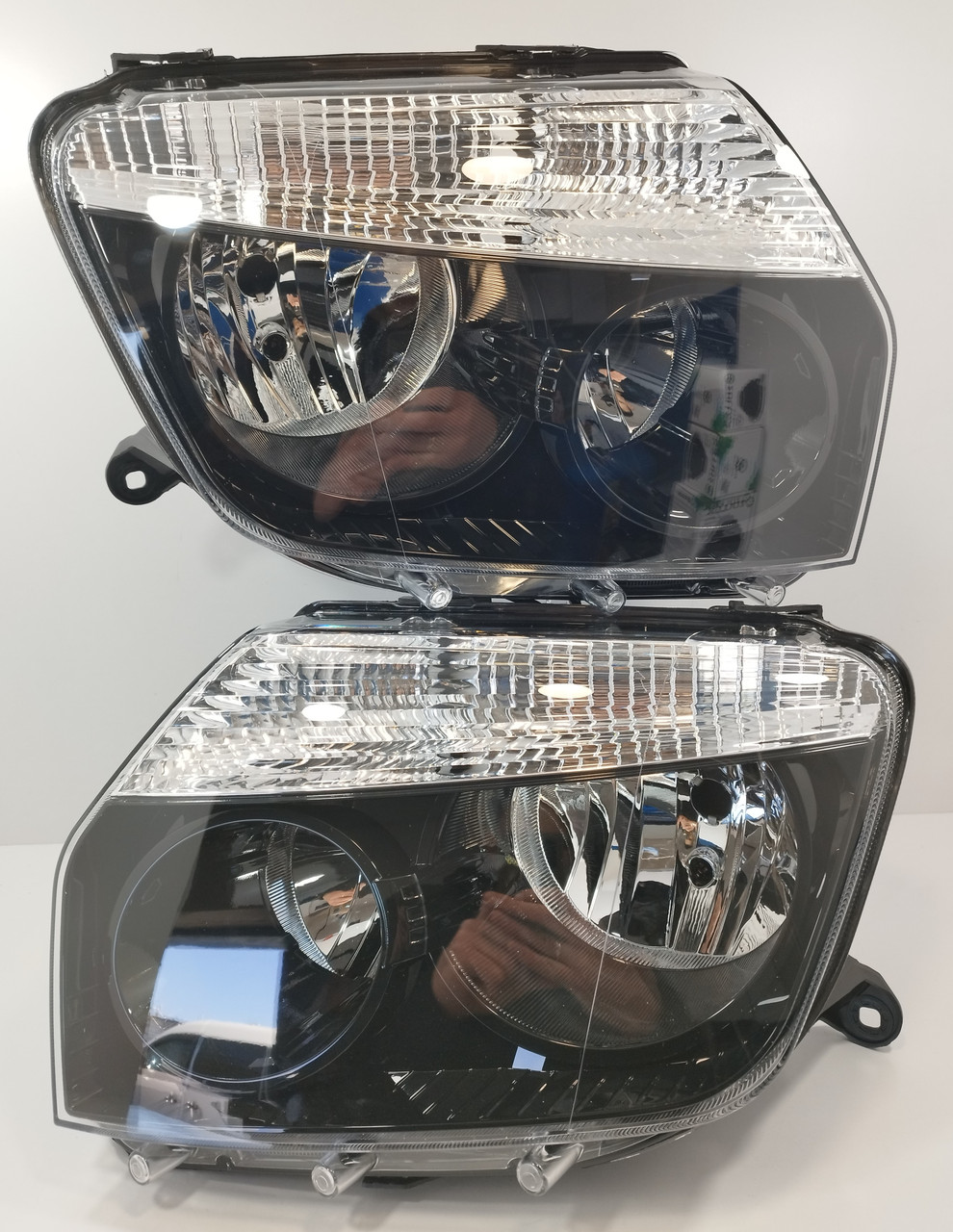 Фара передня чорна (к-т лев +прав) Дастер, DUSTER (2008-2014) EuroEx Угорщина, фото 1