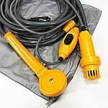 Душ із насосом на акумуляторі для дачі, Портативний туристичний душ для кемпінгу та подорожей CS-35, фото 6