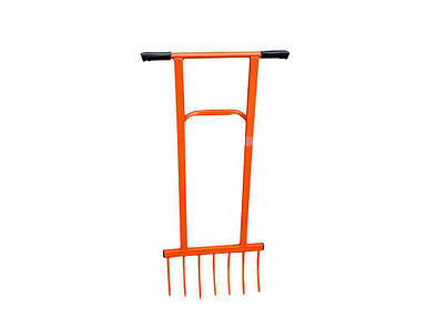 Вила копальні (для саду/городу) Чудо 7 зубців, помаранчові ТМ ТОКМАК