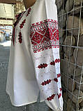 Вишиванка жіноча вишита хрестиком традиційний орнамент ручна робота розмір 50, фото 6