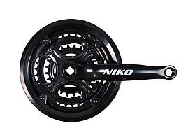 Шатун Nico гірський потрійний 24/34/42 * 170 мм чорний