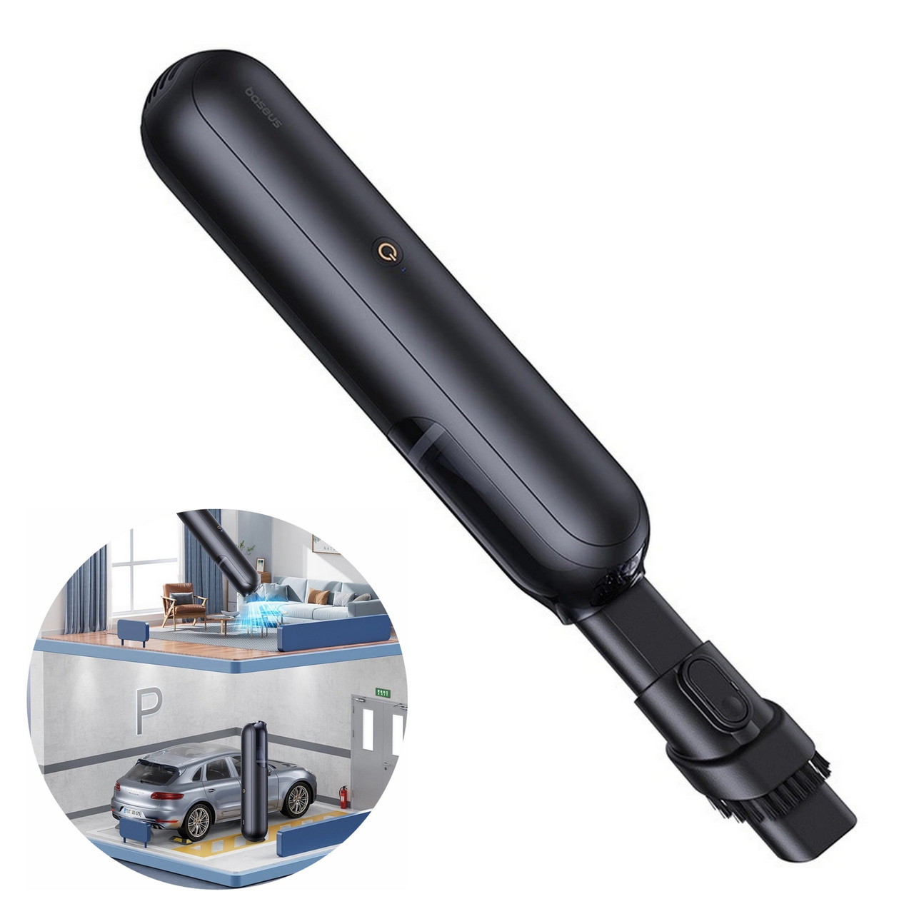 Автомобільний бездротовий пилосос Baseus A0 Pro Car Vacuum Cleaner 35 Вт 2000 мА·год Black (C30466500111-00)