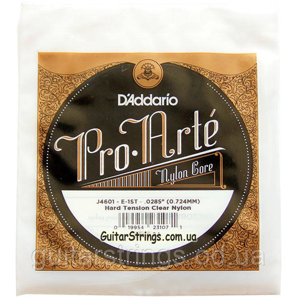Струна D'Addario J4601 Pro-Arte Clear 1st Nylon String Hard Tension (класика)