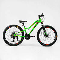 Велосипед Спортивний CORSO «Mercury» 26" дюймов рама алюмінієва 13``, обладнання Shimano 21 швидкість, зібран
