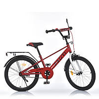 Велосипед дитячий PROF1 20д. MB 20021-1 (1шт) BRAVE,SKD75,червоно-білий,зв,фонарь,багажник,подножка